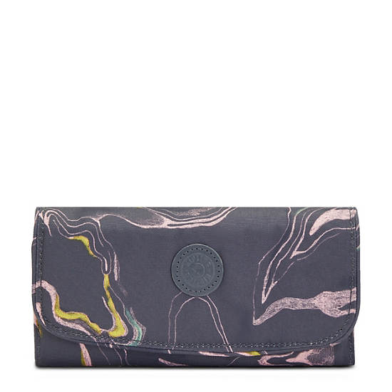 Kipling Money Land Printed Snap Wallet Wallets Soft Marble | CA 2182MQ